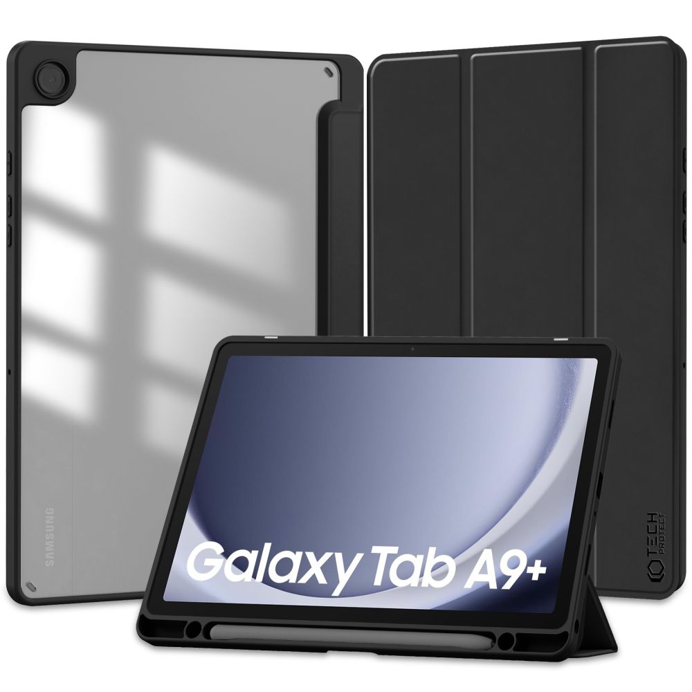 Pouzdro na Samsung Galaxy TAB A9+ PLUS 11.0 (2023) - Tech-Protect, Smartcase Pen Hybrid Black