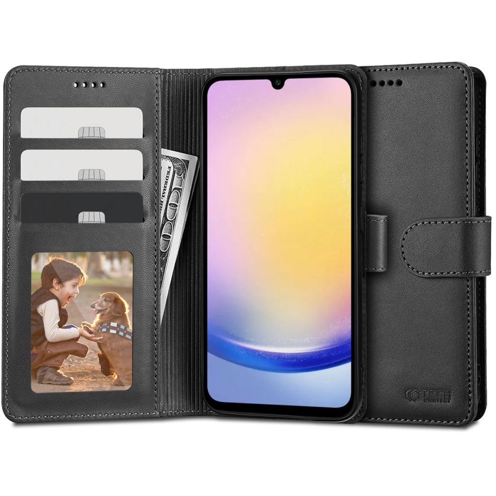 Ochranné pouzdro na Samsung Galaxy A25 5G - Tech-Protect, Wallet Black