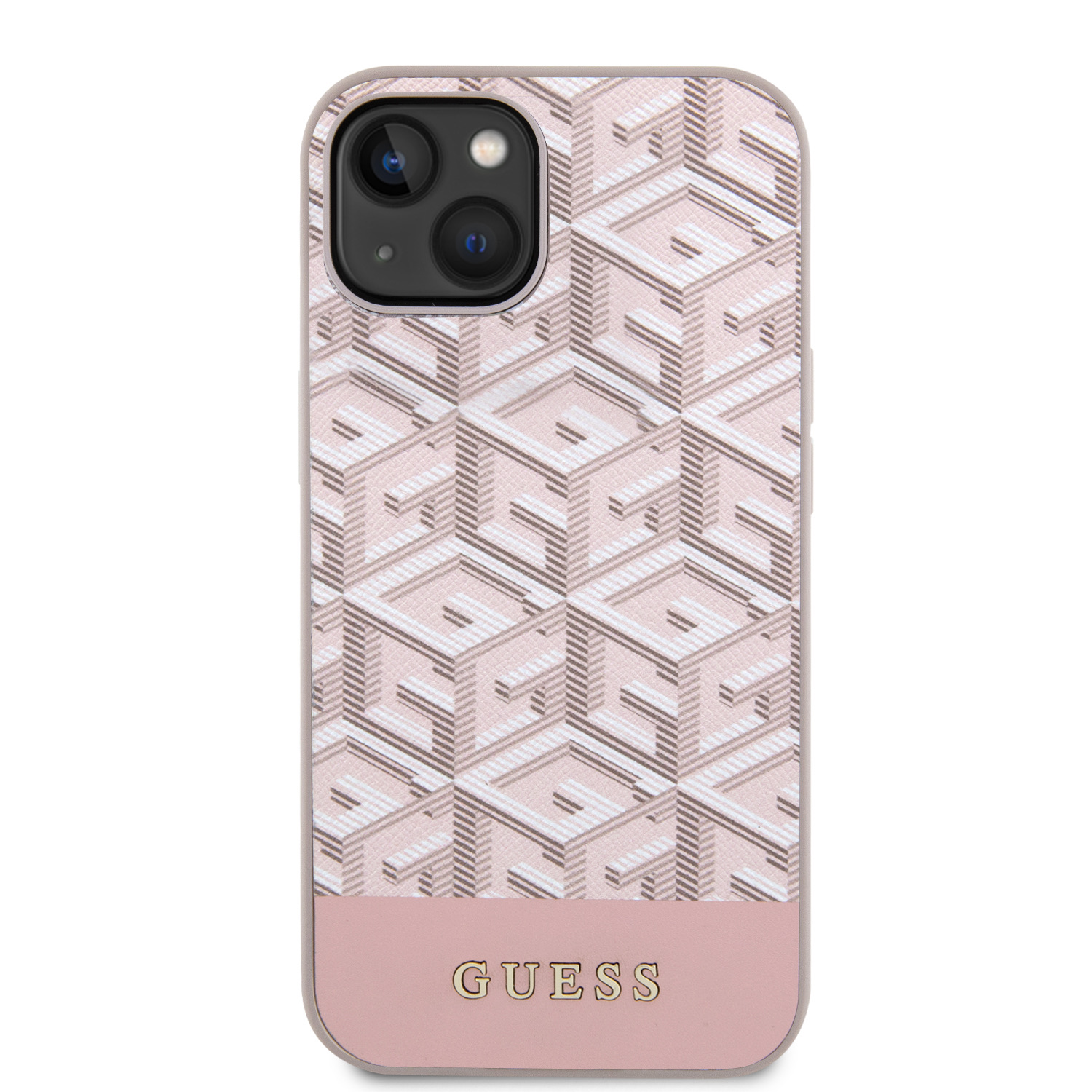 Ochranný kryt na iPhone 15 - Guess, G Cube MagSafe Pink