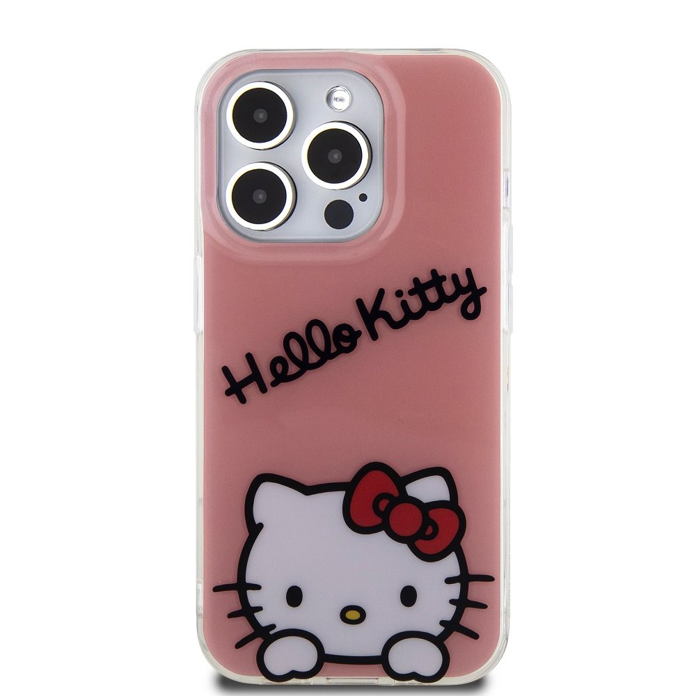 Ochranný kryt na iPhone 15 Pro - Hello Kitty, IML Daydreaming Logo Pink