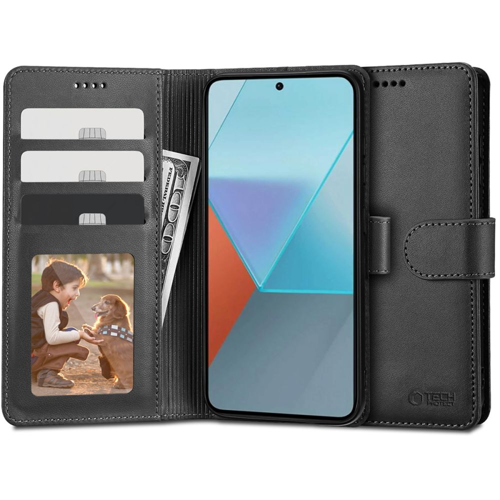 Pouzdro na Xiaomi Redmi Note 13 LTE - Tech-Protect, Wallet Black
