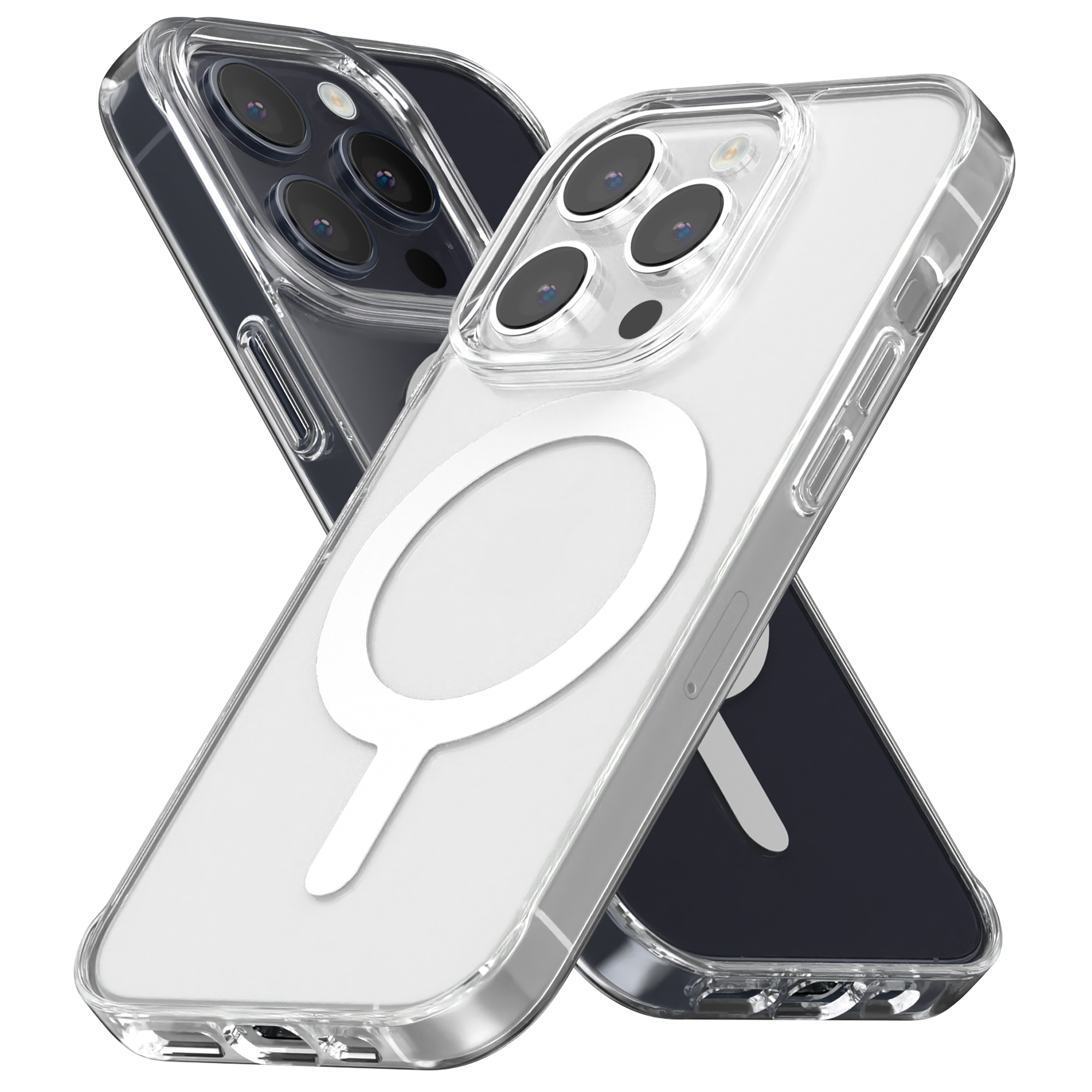 Ochranný kryt na iPhone 15 Pro - Mercury, JelHard MagSafe Transparent