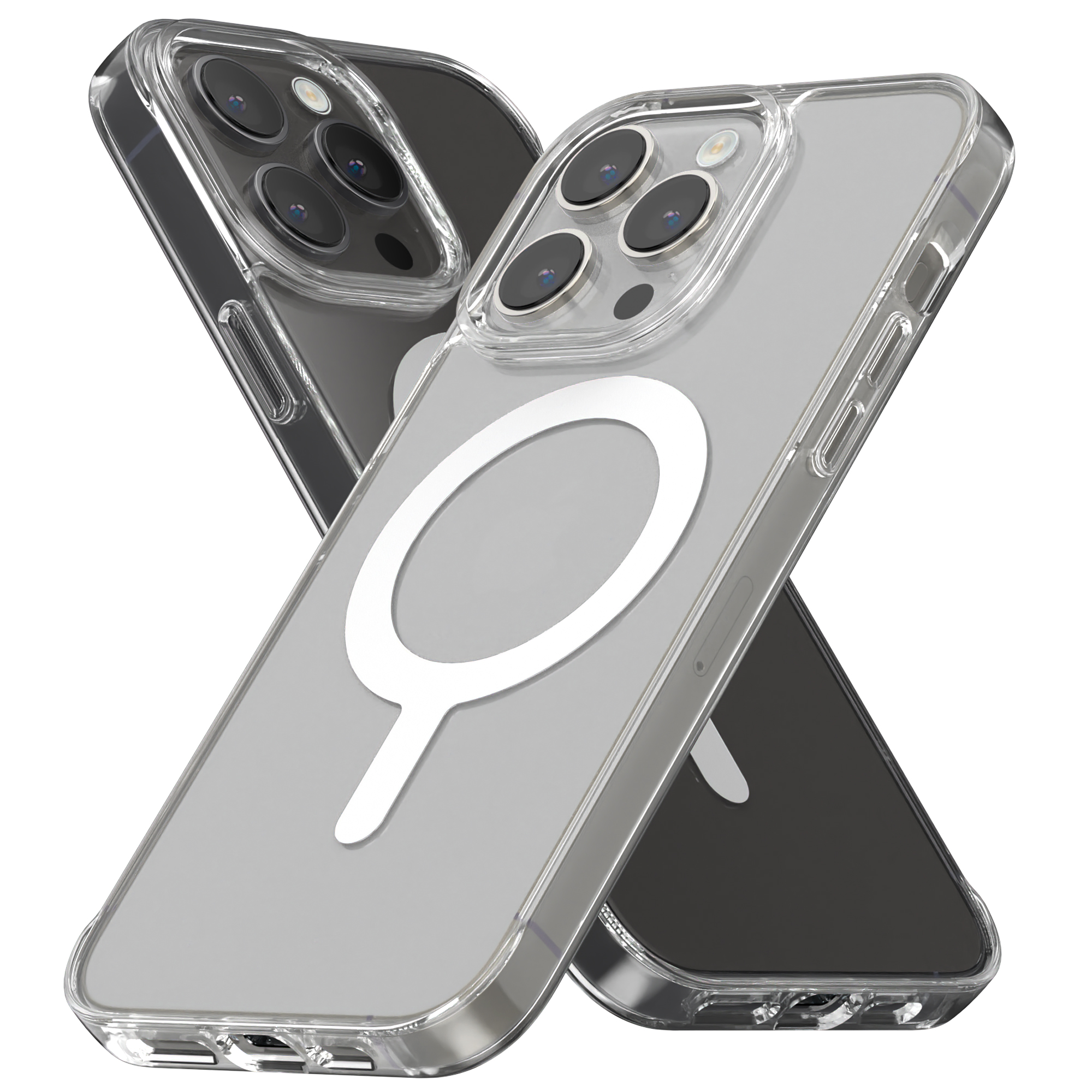 Ochranný kryt na iPhone 15 Pro MAX - Mercury, JelHard MagSafe Transparent