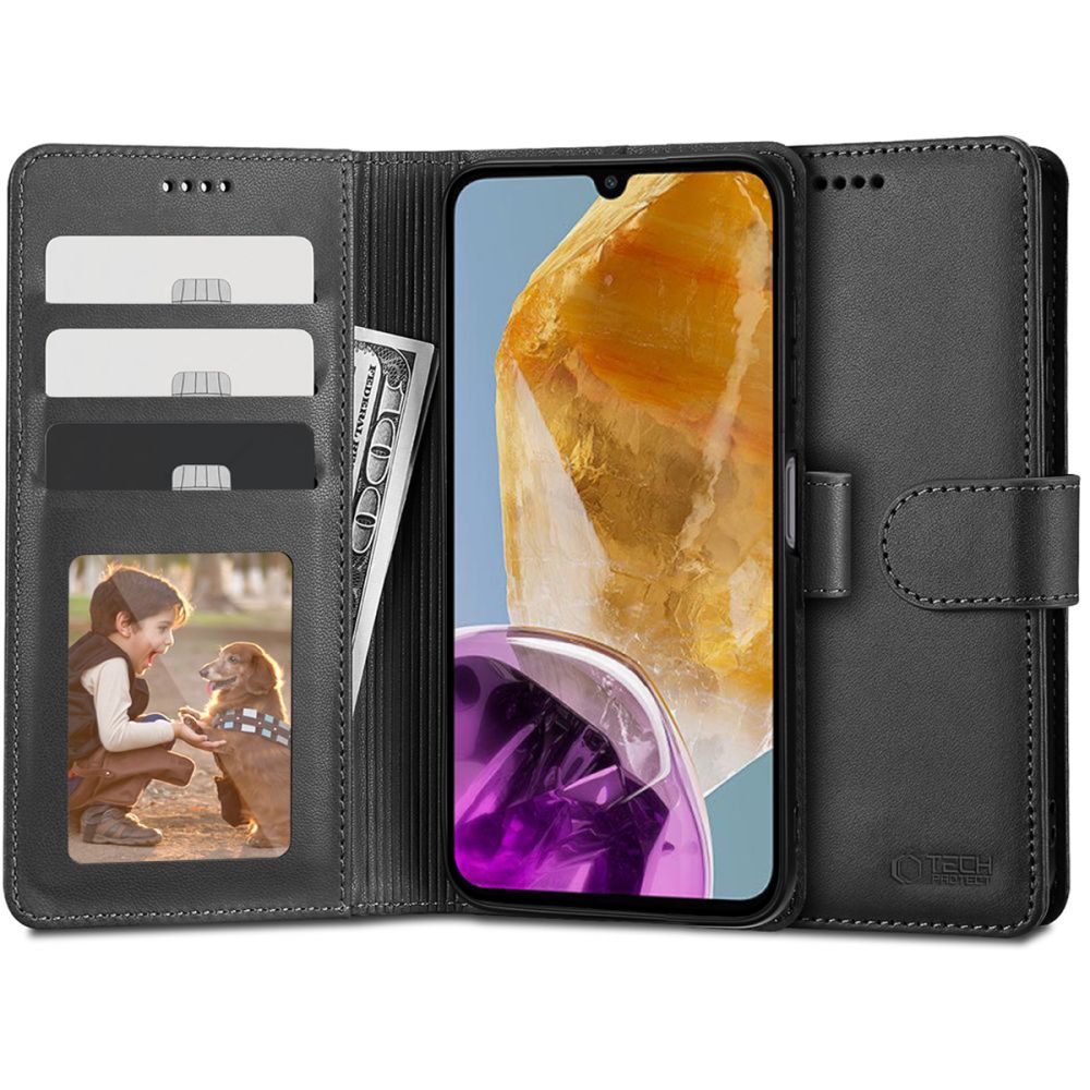 Pouzdro pro Samsung Galaxy M15 - Tech-Protect, Wallet Black