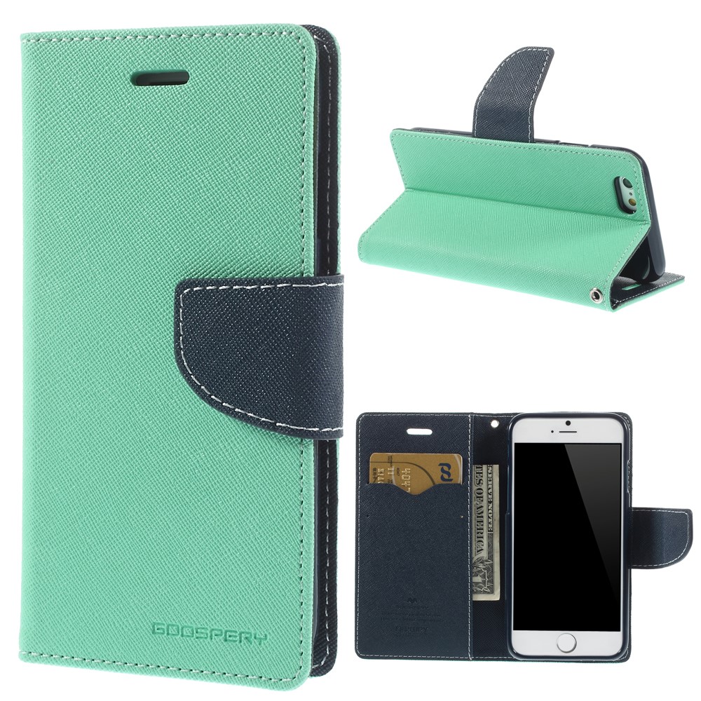 Pouzdro / kryt pro Apple iPhone 6 / 6S - Mercury, Fancy Diary Mint/Navy