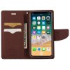 Pouzdro / kryt pro iPhone XS / X - Mercury, Fancy Diary BLACK/BROWN