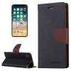 Pouzdro / kryt pro iPhone XS / X - Mercury, Fancy Diary BLACK/BROWN