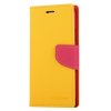 Pouzdro / kryt pro iPhone XS / X - Mercury, Fancy Diary YELLOW/HOTPINK