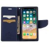Pouzdro / kryt pro iPhone XS / X - Mercury, Fancy Diary LIME/NAVY
