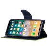 Pouzdro / kryt pro iPhone XS / X - Mercury, Fancy Diary LIME/NAVY