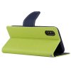 Pouzdro / kryt pro iPhone XS / X - Mercury, Fancy Diary LIME/NAVY