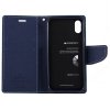 Pouzdro / kryt pro iPhone XS / X - Mercury, Fancy Diary MINT/NAVY