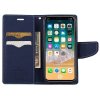 Pouzdro / kryt pro iPhone XS / X - Mercury, Fancy Diary MINT/NAVY