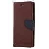 Pouzdro / kryt pro iPhone XS / X - Mercury, Fancy Diary BROWN/BLACK