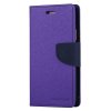 Pouzdro / kryt pro iPhone XS / X - Mercury, Fancy Diary PURPLE/NAVY