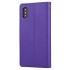 Pouzdro / kryt pro iPhone XS / X - Mercury, Fancy Diary PURPLE/NAVY