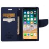 Pouzdro / kryt pro iPhone XS / X - Mercury, Fancy Diary PURPLE/NAVY