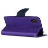 Pouzdro / kryt pro iPhone XS / X - Mercury, Fancy Diary PURPLE/NAVY