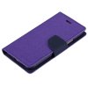 Pouzdro / kryt pro iPhone XS / X - Mercury, Fancy Diary PURPLE/NAVY
