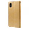 Pouzdro / kryt pro iPhone XS / X - Mercury, Bluemoon Flip GOLD