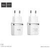 Nabíjecí AC adaptér pro iPhone a iPad - Hoco, C12 Dual 2.4A White