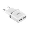 Nabíjecí AC adaptér pro iPhone a iPad - Hoco, C12 Dual 2.4A White