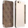 Pouzdro / kryt pro iPhone 8 / 7 / 6S / 6 - Guess, Charms 4G Brown Book