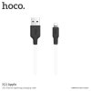 Kabel Lightning pro iPhone a iPad - Hoco, X21 Silicone Black/White