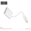 Lightning adaptér rozdvojka - Hoco, LS5 Dainty White