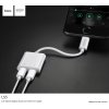 Lightning adaptér rozdvojka - Hoco, LS5 Dainty White