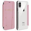 Pouzdro / kryt pro iPhone XS / X - Guess, Kaia Book RoseGold