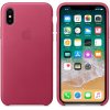 Ochranný kryt pro iPhone X - Apple, Leather Case Pink Fuchsia