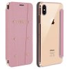 Pouzdro / kryt pro iPhone XS MAX - Guess, Kaia Book RoseGold