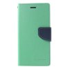 Pouzdro / kryt pro iPhone XR - Mercury, Fancy Diary Mint/Navy