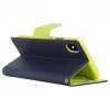 Pouzdro / kryt pro iPhone XS MAX - Mercury, Fancy Diary Navy/Lime