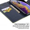 Pouzdro / kryt pro iPhone XS MAX - Mercury, Fancy Diary Lime/Navy