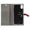 Pouzdro / kryt pro iPhone XS MAX - Mercury, Milano Diary Grey/Wine