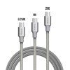 Kabel MICRO-USB - Devia, 3-PACK SET (200cm+100cm+25cm) Gray