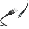 Magnetický kabel USB-A/Lightning pro iPhone a iPad - Hoco, U76 Fresh Black