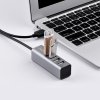 Redukce USB-A to USB-A - Hoco, HB1 USB Hub Gray
