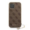 Ochranný kryt pro iPhone 12 / 12 Pro - Guess, 4G Charms Brown