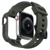 Řemínek s krytem pro Apple Watch 44mm / 45mm - Spigen, Rugged Armor Pro Green