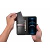Pouzdro na iPhone 12 Pro MAX - iCarer, Classic Wallet Black