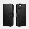 Pouzdro na iPhone 12 Pro MAX - iCarer, Classic Wallet Black