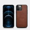 Knížkové pouzdro pro iPhone 12 / 12 Pro - iCarer, Crazy Horse 2in1 with RFID Brown