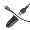 Auto-nabíječka - Hoco, Z39 Farsighted QC3.0 + USB-C kabel