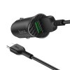 Auto-nabíječka - Hoco, Z39 Farsighted QC3.0 + USB-C kabel