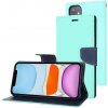 Pouzdro na iPhone 11 - Mercury, Fancy Diary Mint/Navy