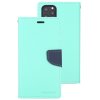 Pouzdro na iPhone 12 / 12 Pro - Mercury, Fancy Diary Mint/Navy