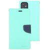 Pouzdro na iPhone 12 mini - Mercury, Fancy Diary Mint/Navy
